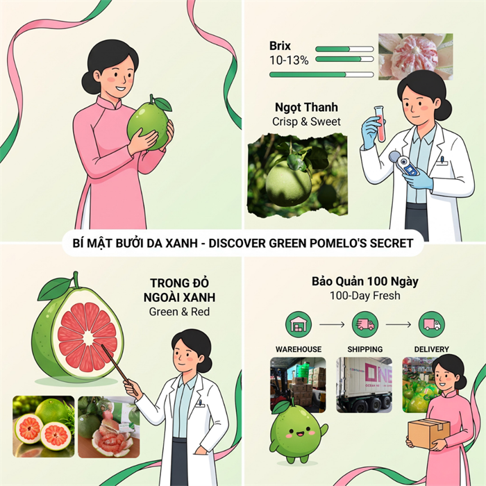 Bí Mật Sinh Học: Sự Khác Biệt Trội Vượt Của Bưởi Da Xanh Bến Tre